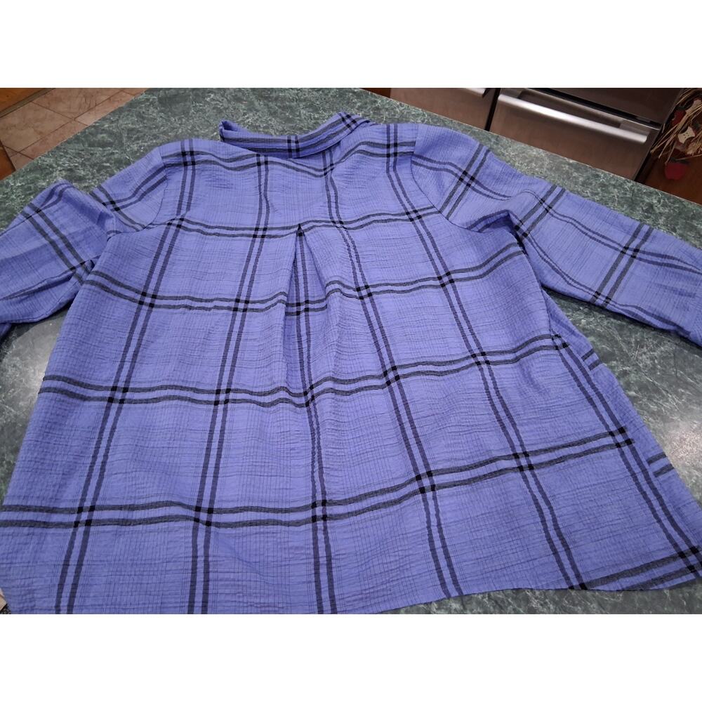 Habitat Purple Plaid Button-Front Shirt - Picture 10 of 11